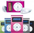 Mp3 Player Lcd Shuffle Clip + Cabo Usb + Suporta Sd Até 32gb